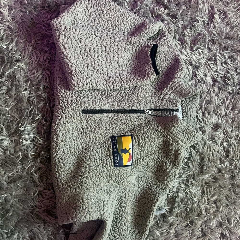 Dutch Bros Gray Teddy Jacket